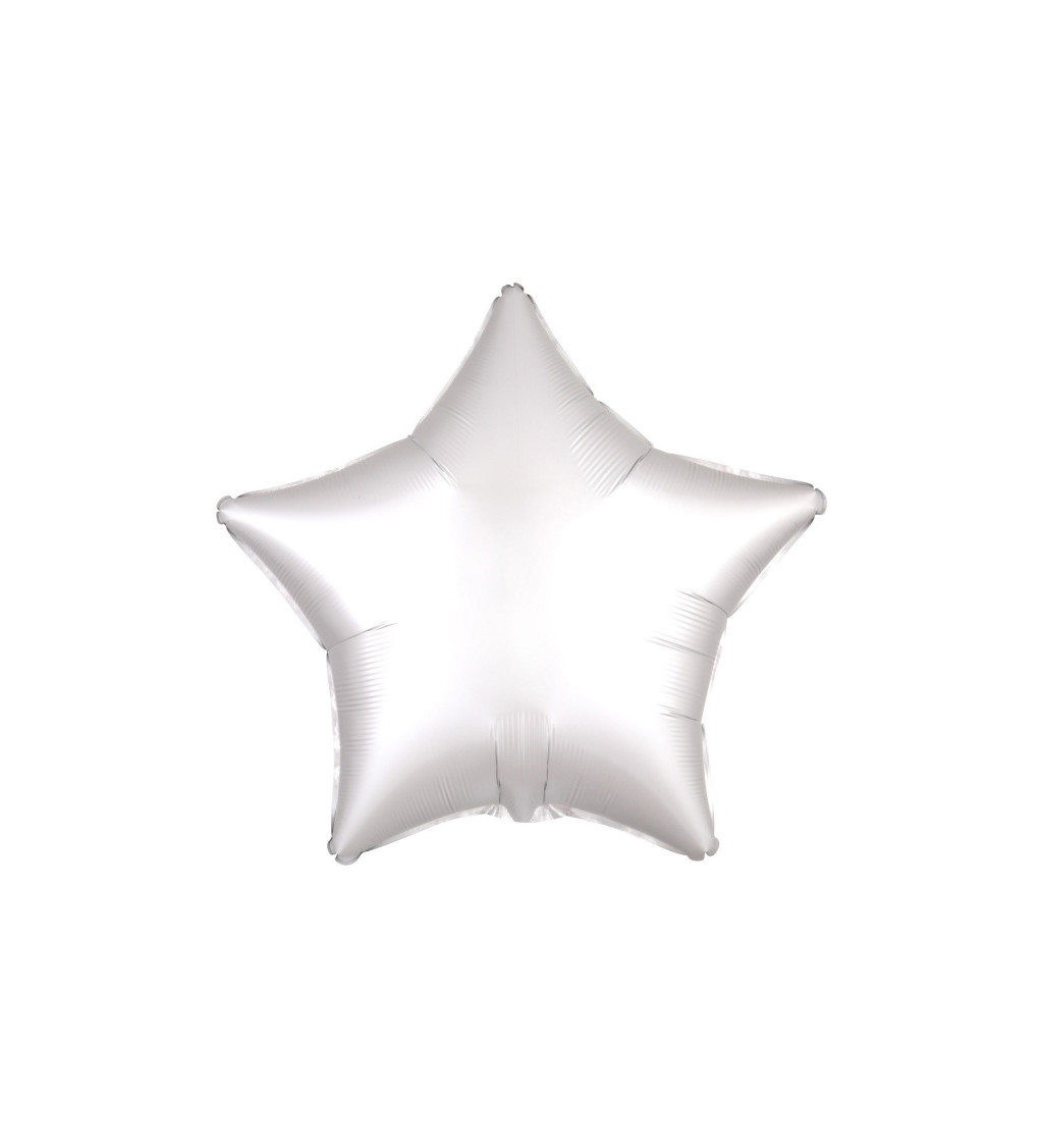 Bílý fóliový balónek - hvězda