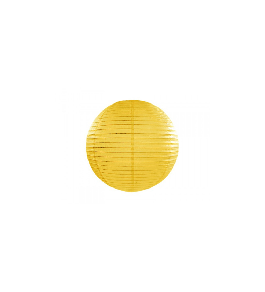 Papírový lampion ve žluté barvě (35)