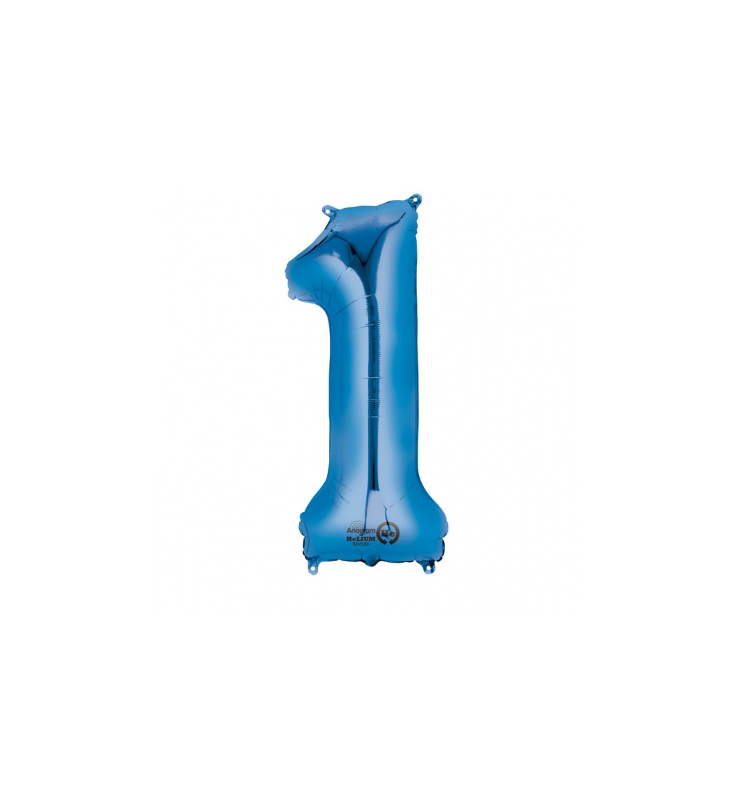 Fóliový balónek 1 - modrý