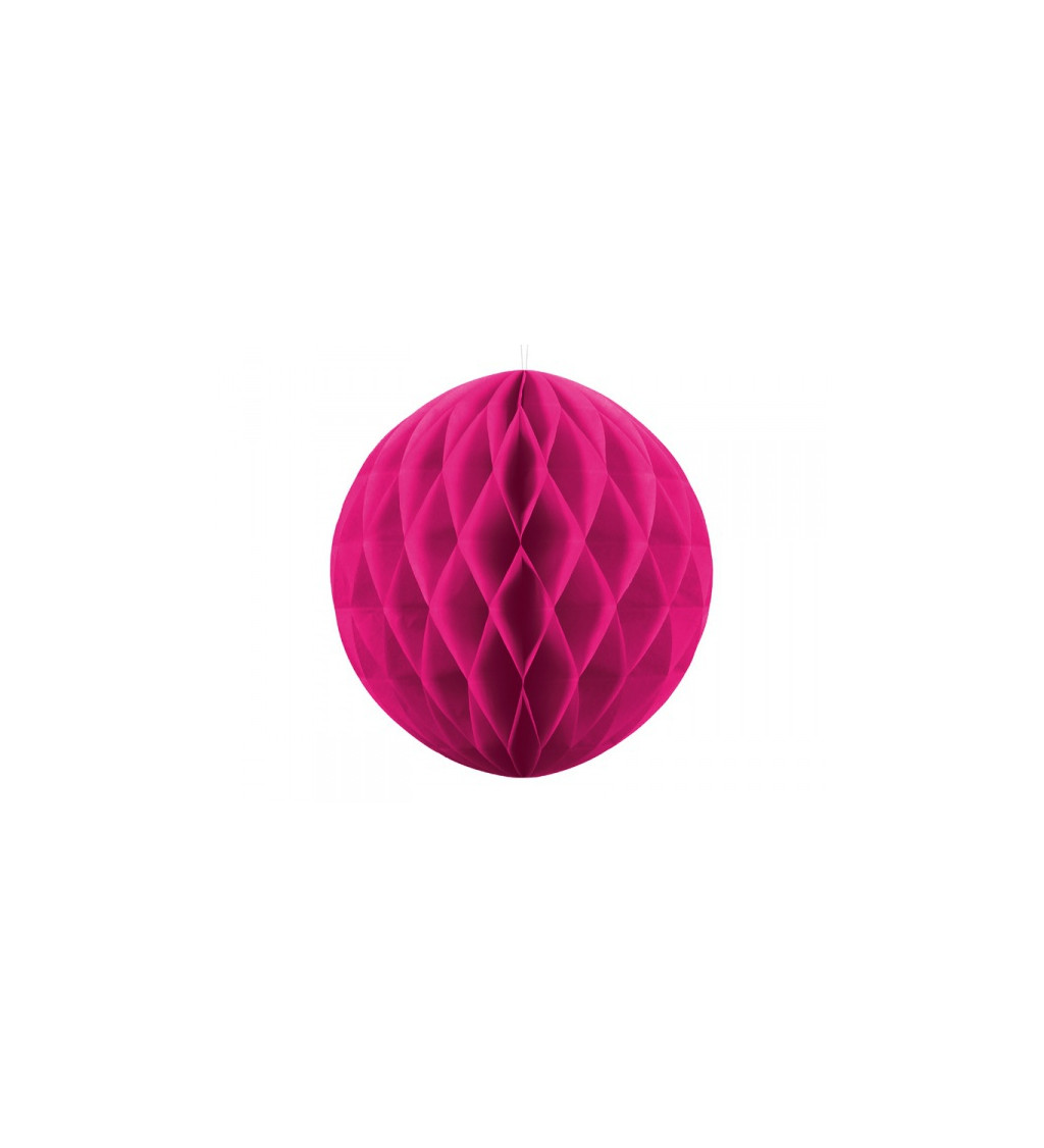 Papírová dekorační koule - tmavě růžová (40)