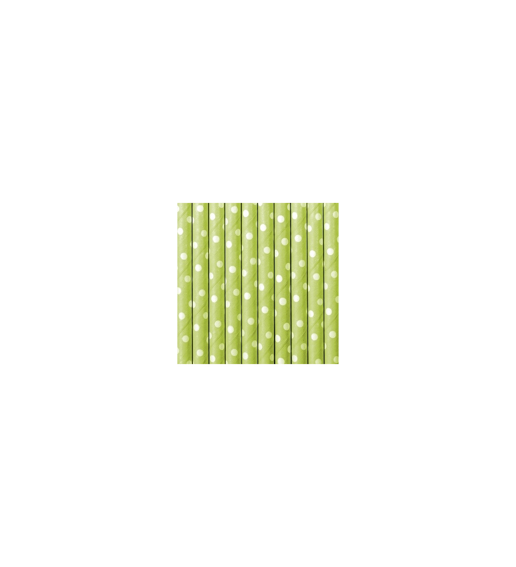 Brčka - zelená s puntíky