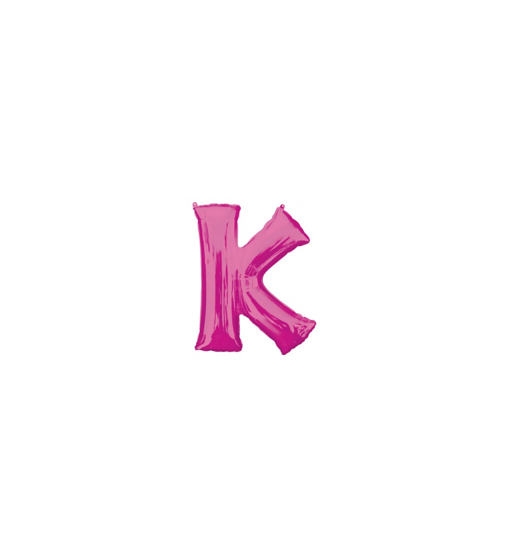 Fóliový balónek písmeno K - růžový