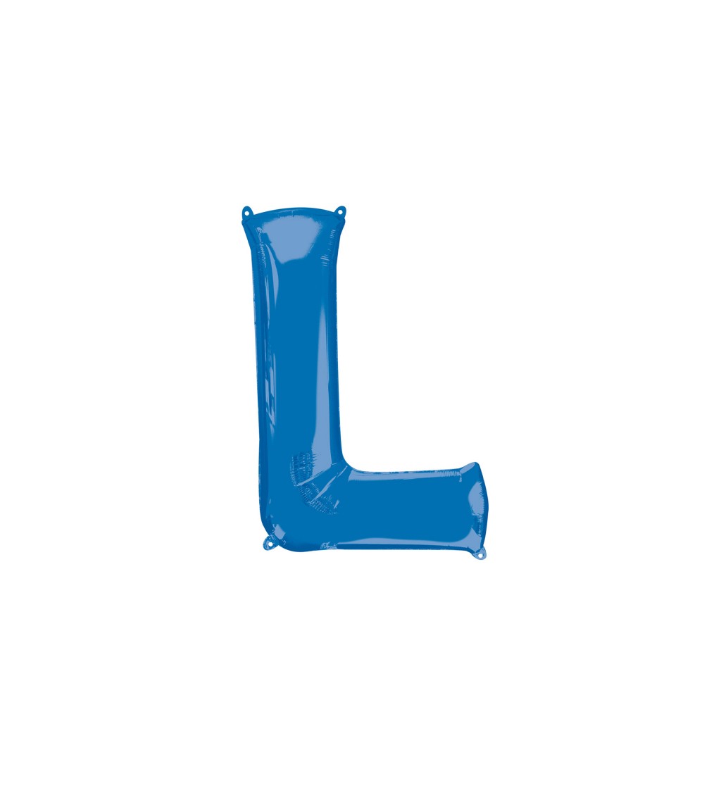 Fóliový balónek písmeno L - modrý