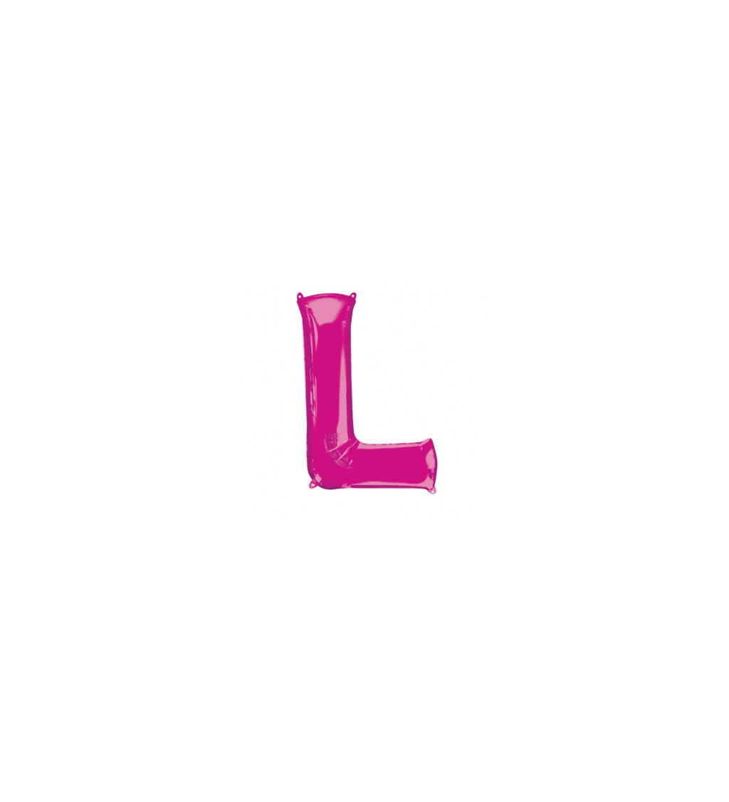 Fóliový balónek písmeno L - růžový