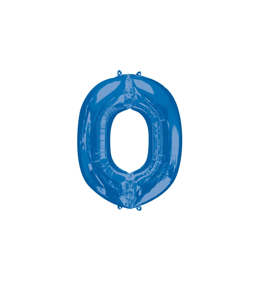 Fóliový balónek písmeno O - modrý