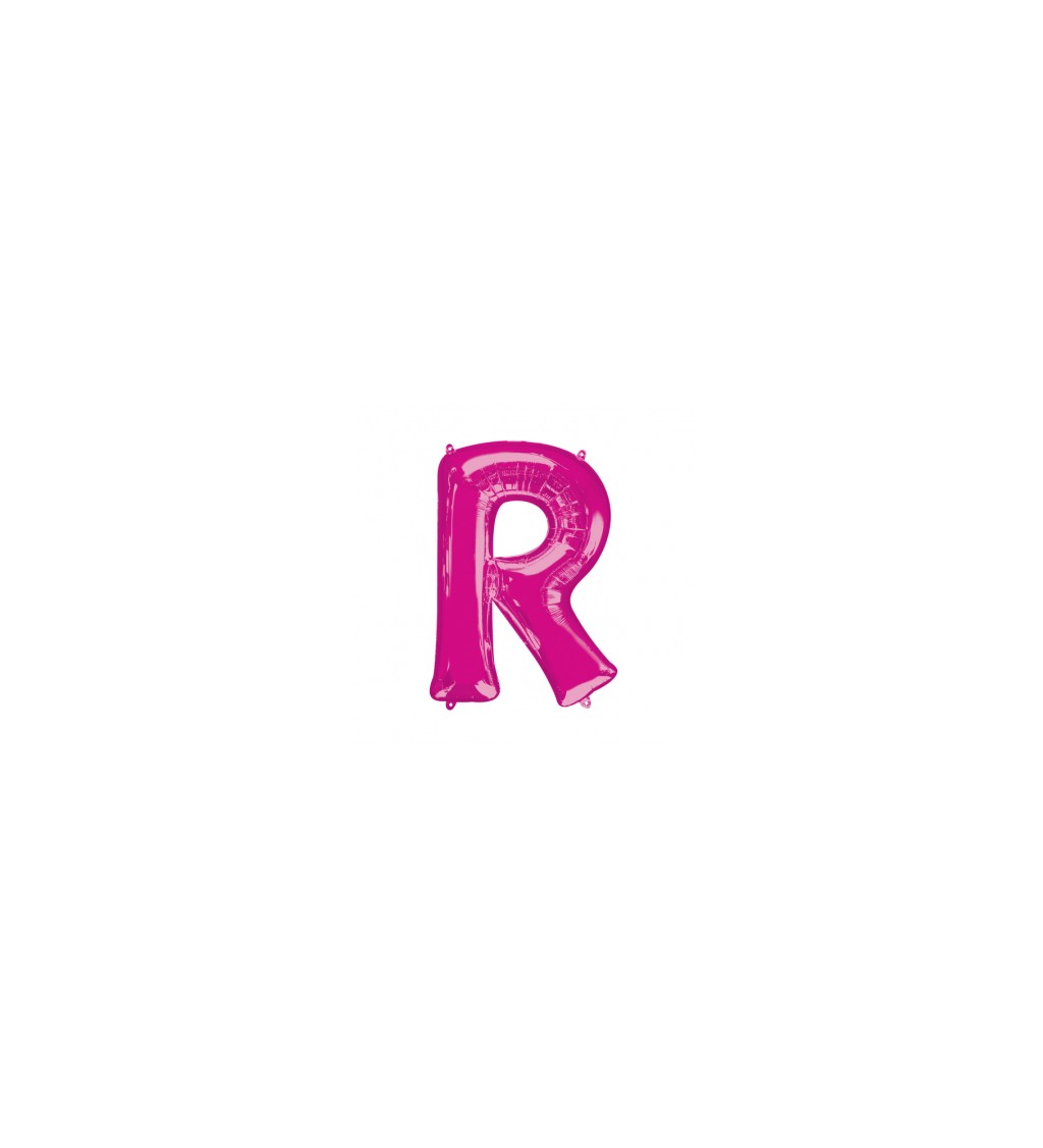 Fóliový balónek písmeno R - růžový