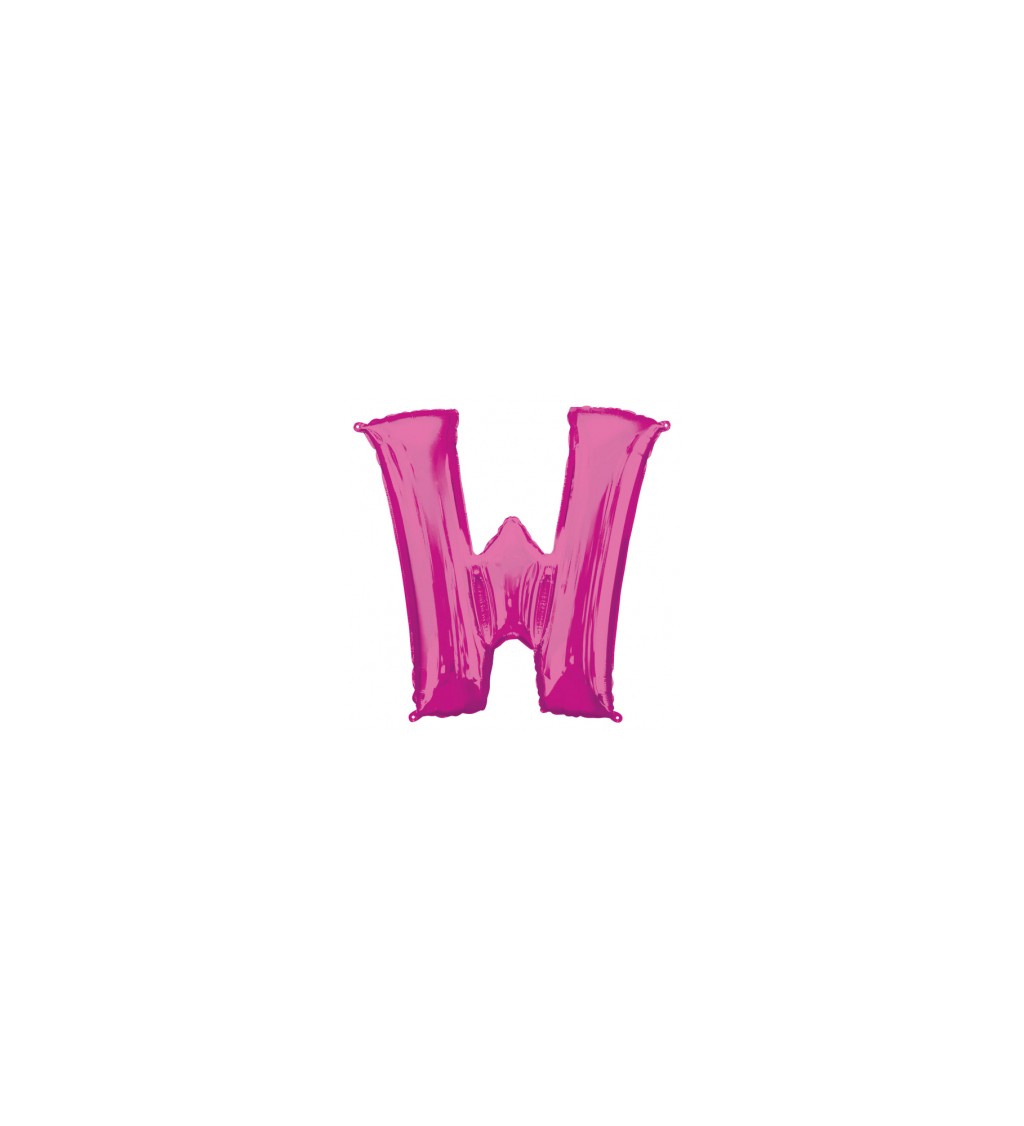 Fóliový balónek písmeno W - růžový