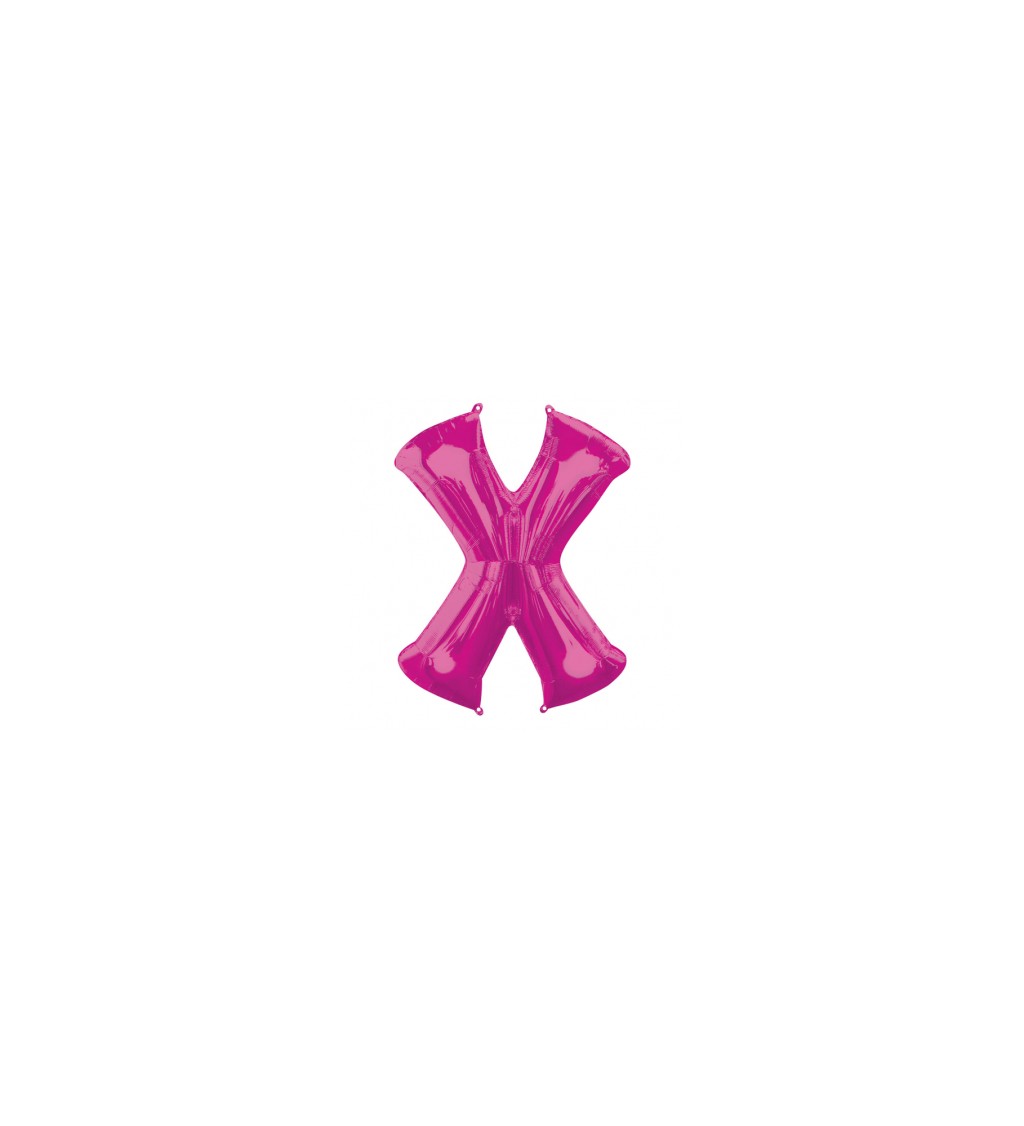Fóliový balónek písmeno X - růžový