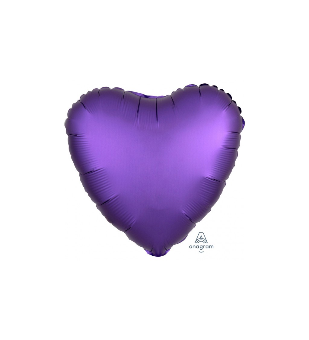 Fóliový balónek Srdce - fialový