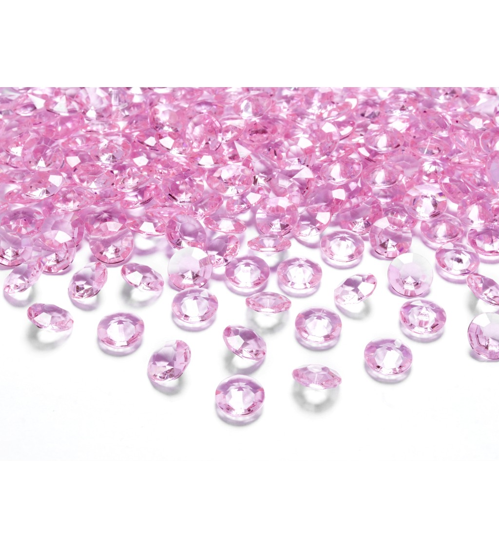 Světle růžové diamanty - konfety