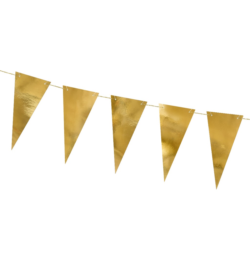 Girlanda - zlaté trojúhelníky 