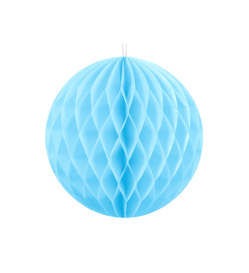 Papírová dekorační koule - světle modrá (10)