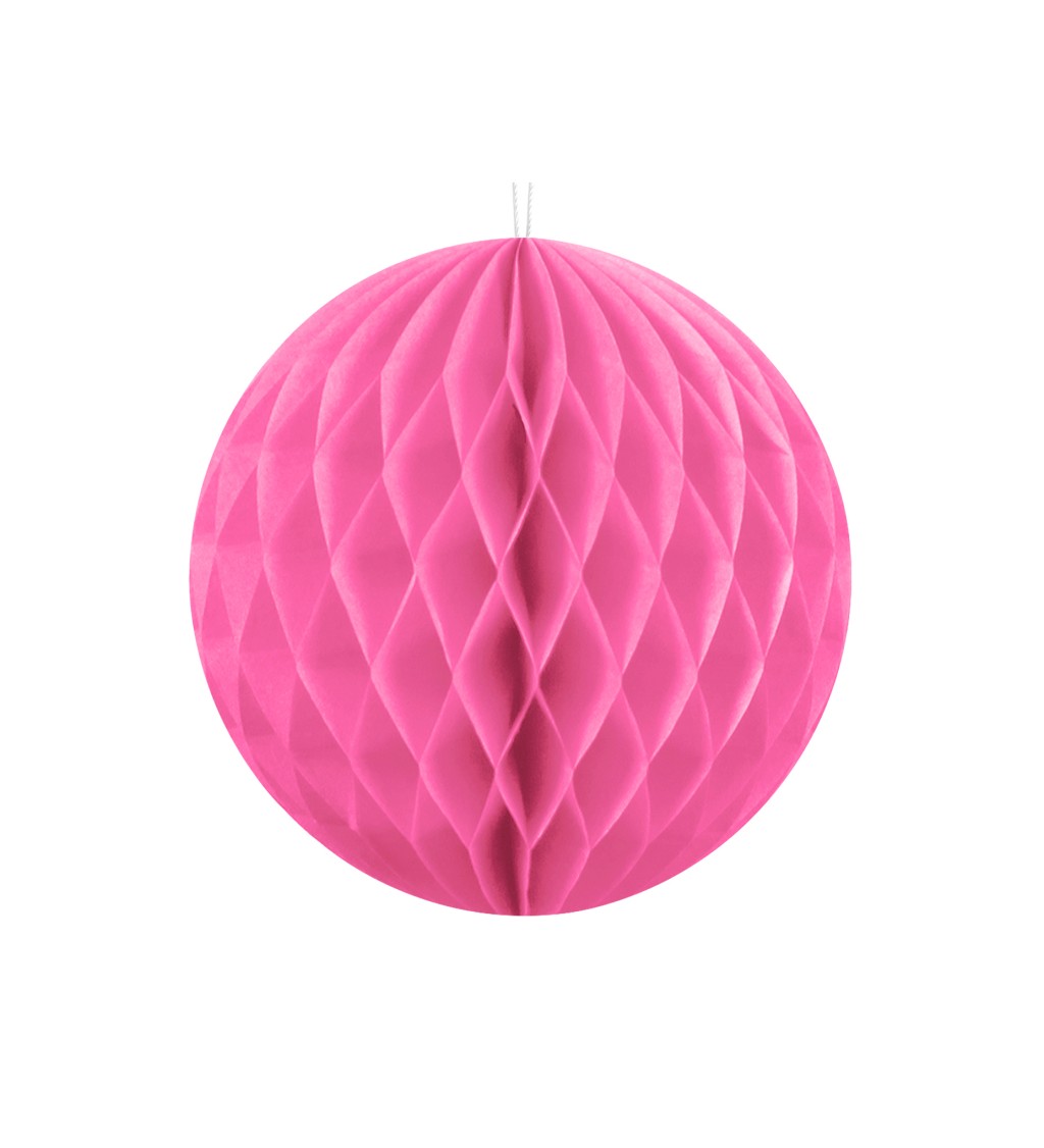 Papírová dekorační koule - růžová (10)