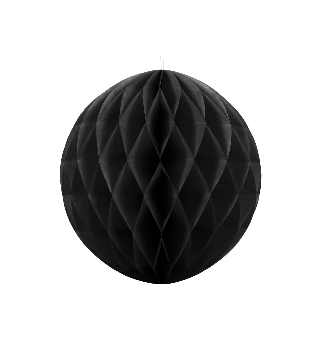 Papírová dekorační koule - černá (20)