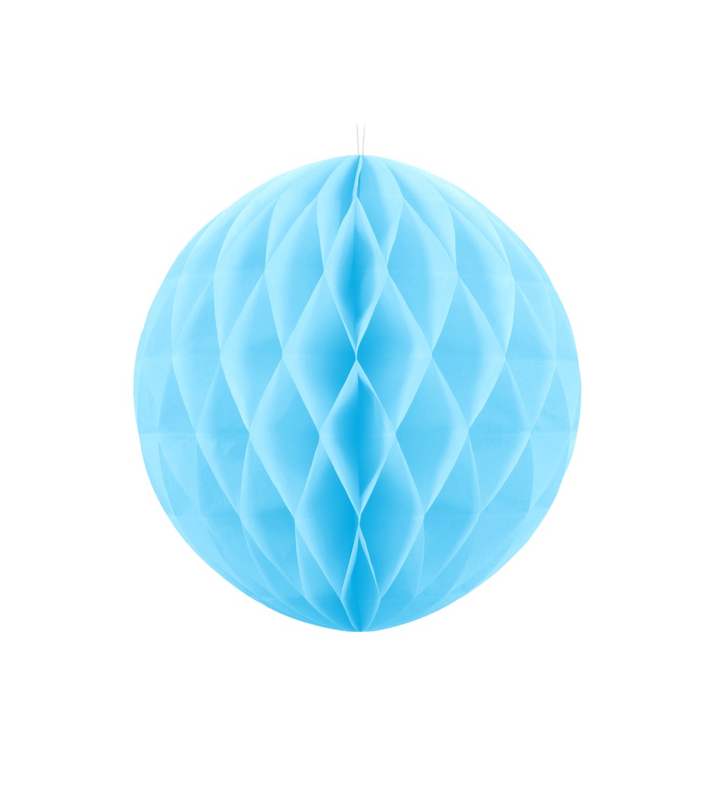 Papírová dekorační koule - světle modrá (20)
