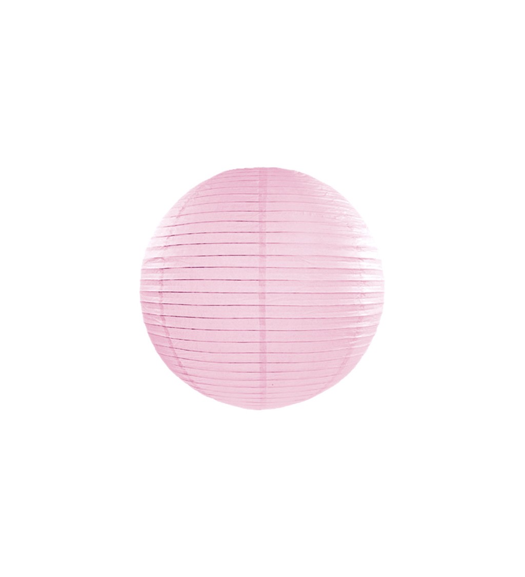 Papírový lampion ve světle růžové barvě (20)