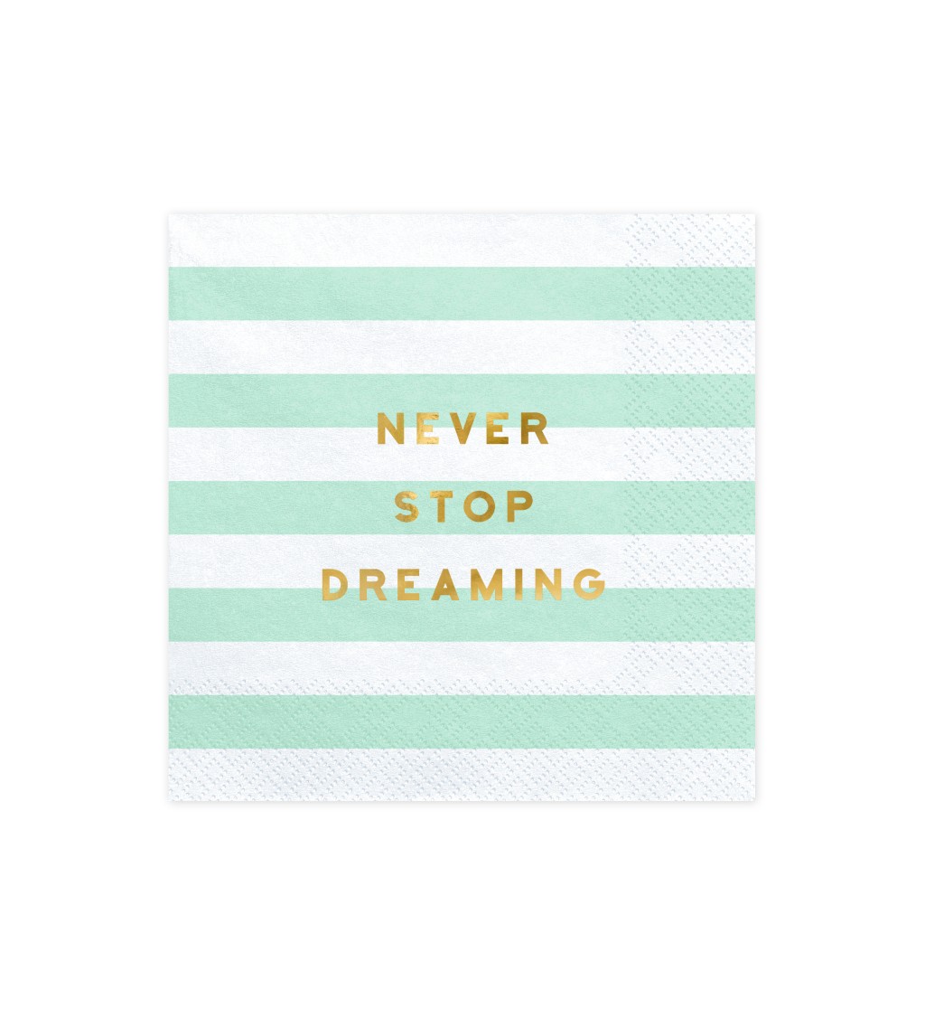 Bílo-modré ubrousky - Never stop dreaming