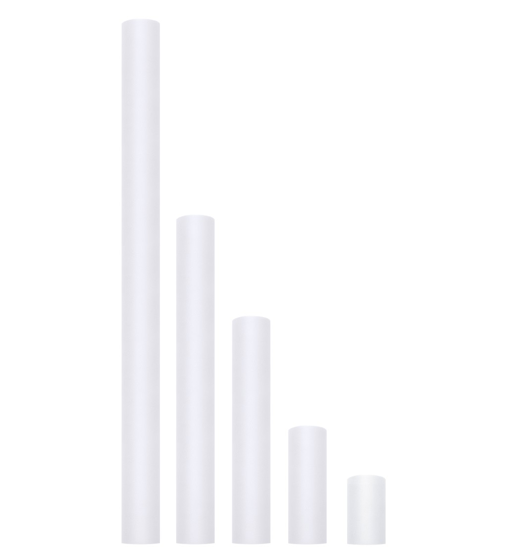 Bílá tylová stuha (0,15 m)
