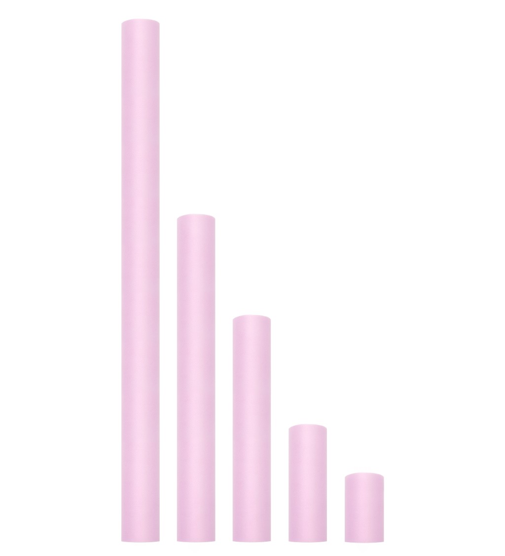 Světle růžová tylová stuha (0,15 m)