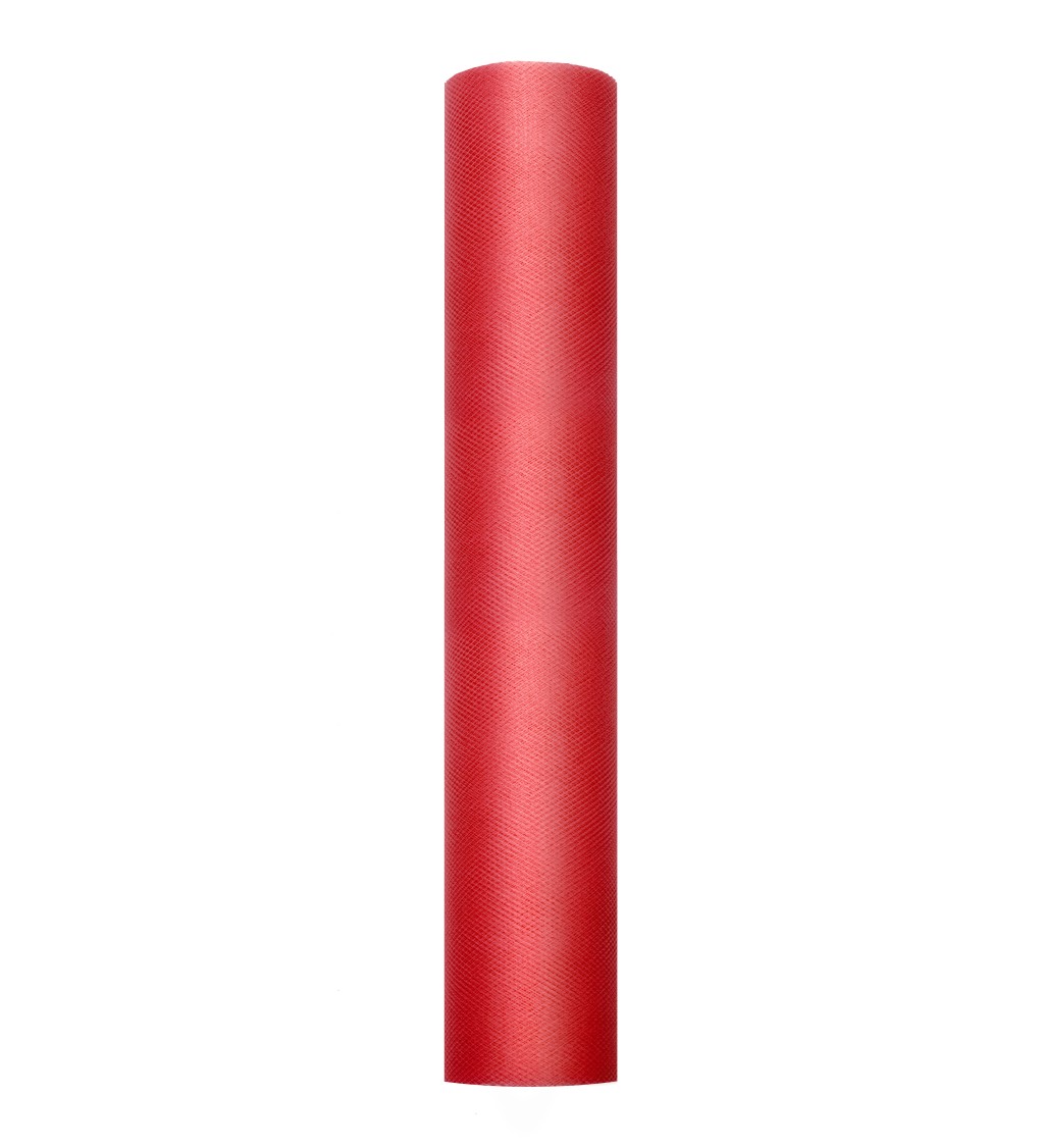 Červená tylová stuha (0,3 m)