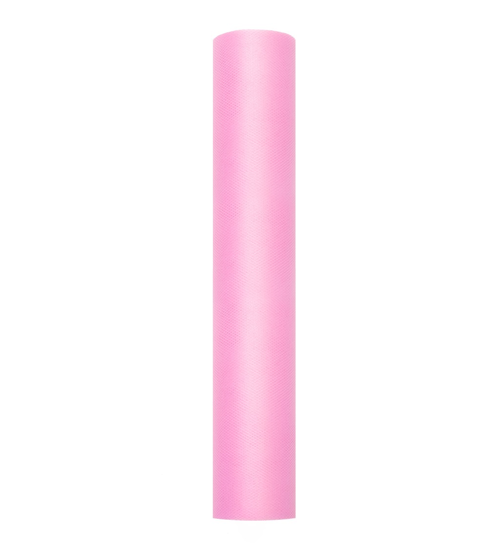 Růžová tylová stuha (0,3 m) - světlá