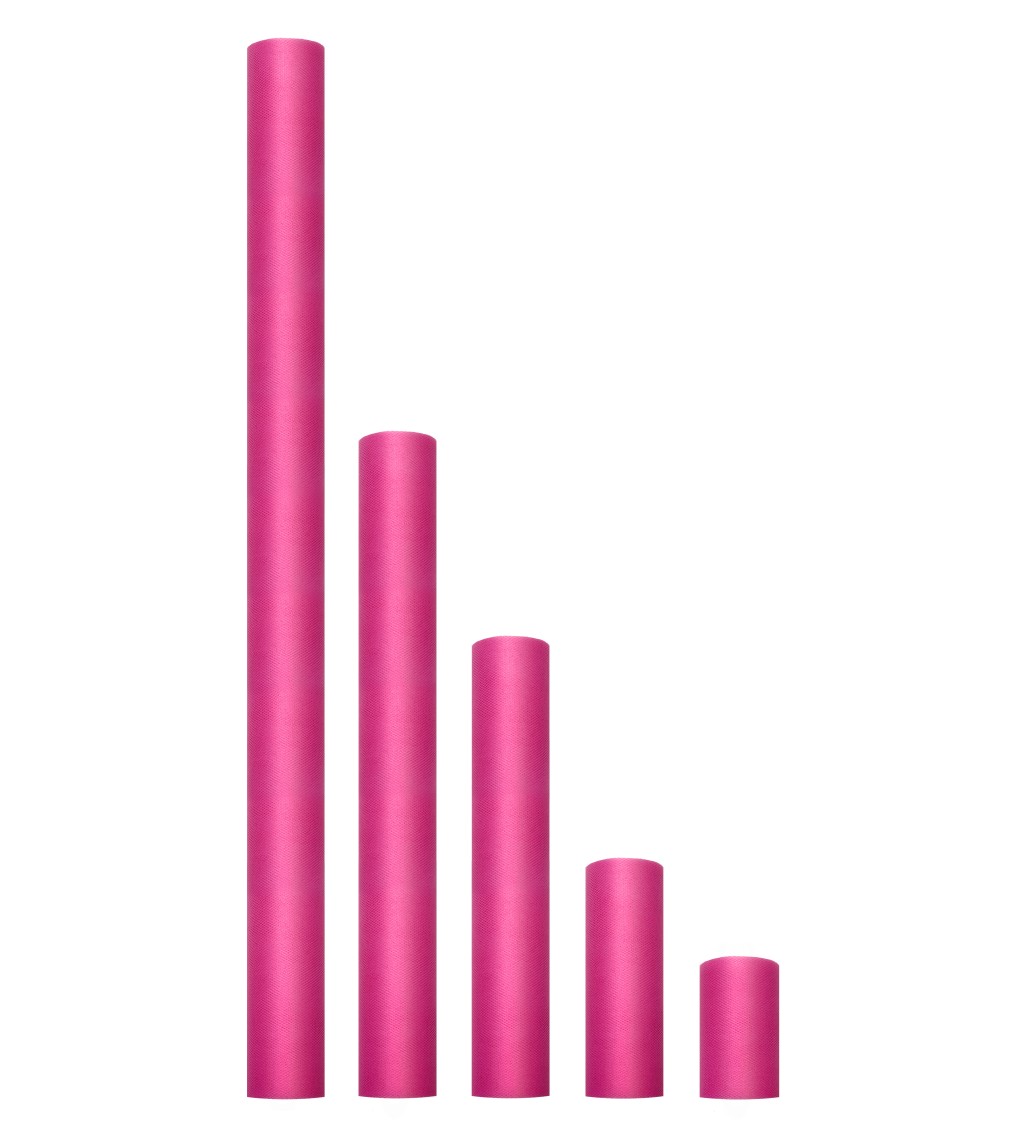 Růžová tylová stuha (0,08 m)