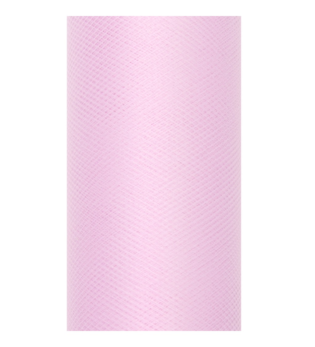 Světle růžová tylová stuha (0,08 m)
