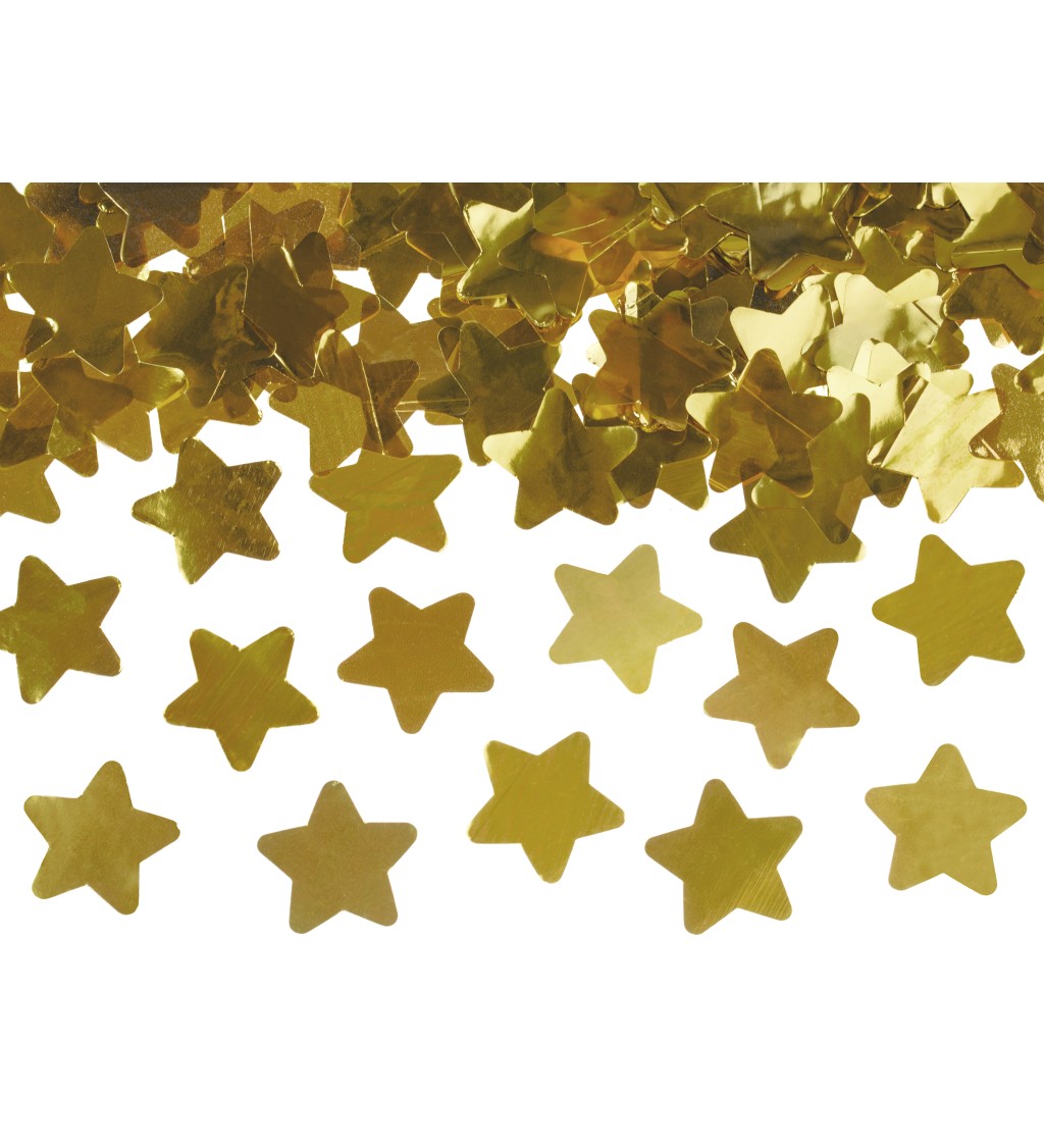 Vystřelovací konfety - zlaté hvězdičky