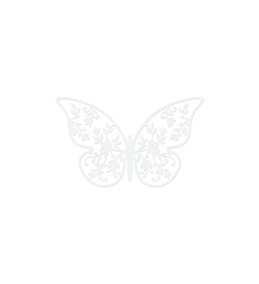 Papírová dekorace - bílí motýli II