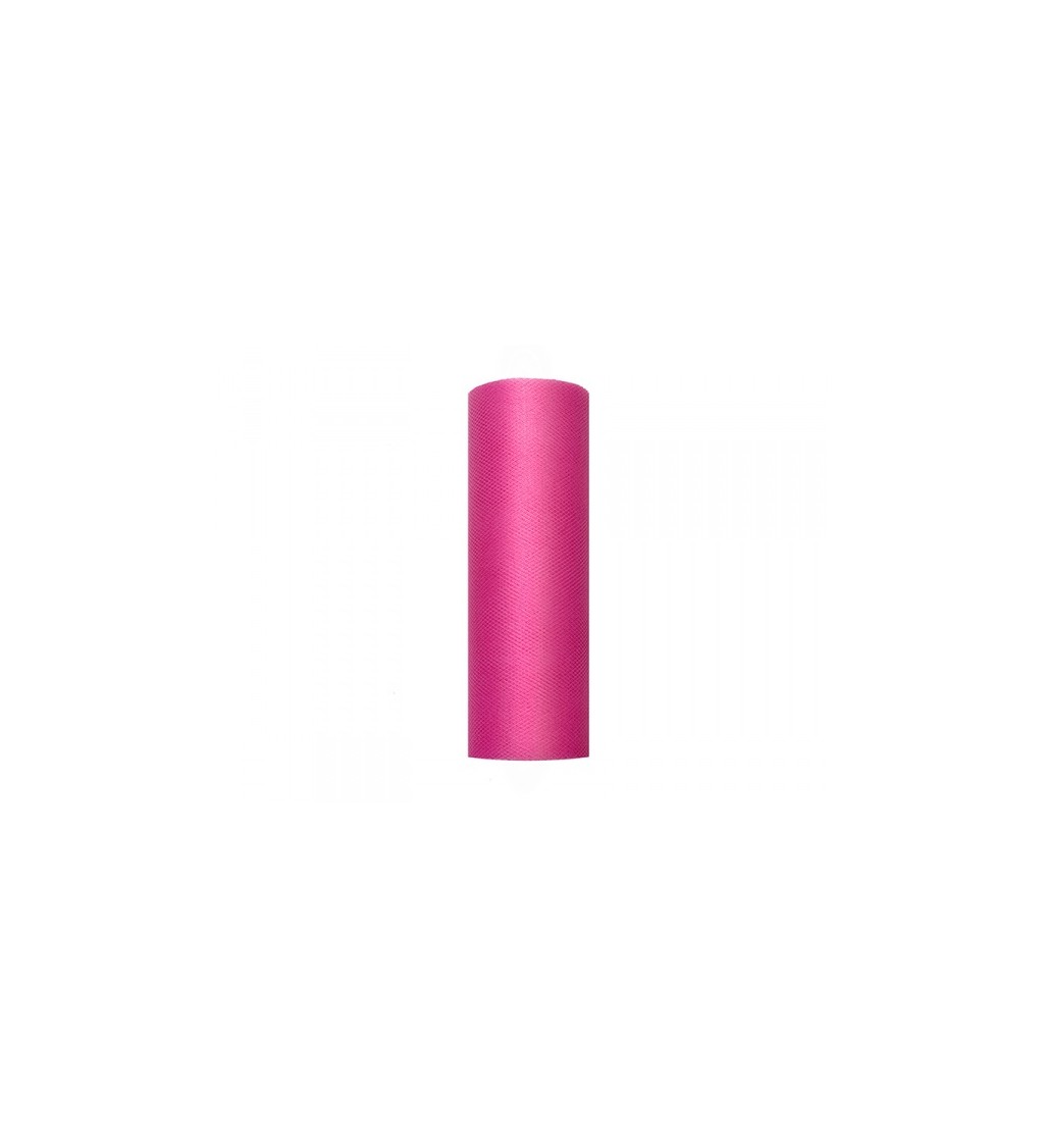 Růžová tylová stuha (0,15 m)
