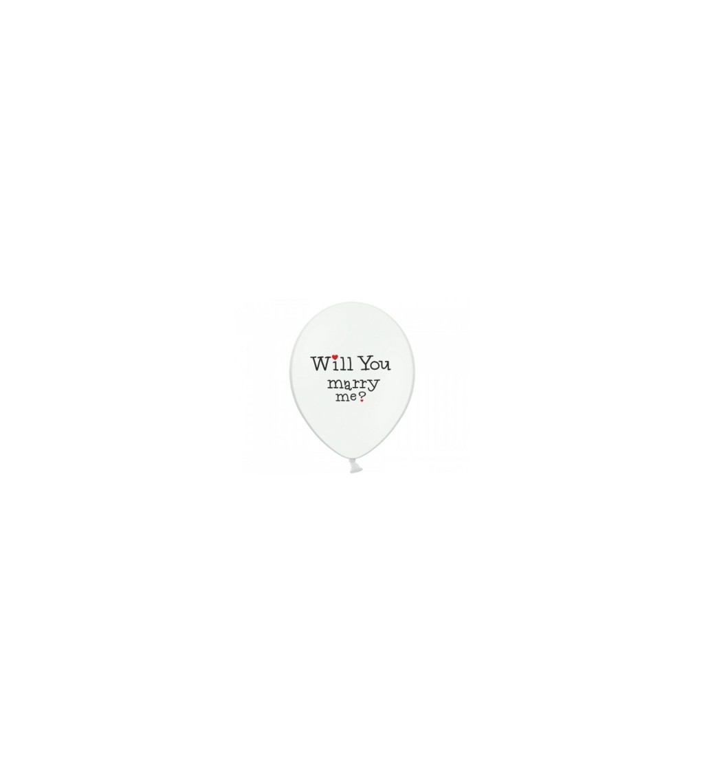 Bílý balónek - Will you marry me?