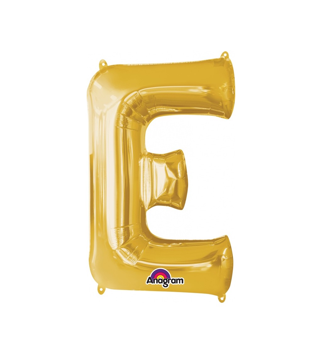 Balónek E - zlatý