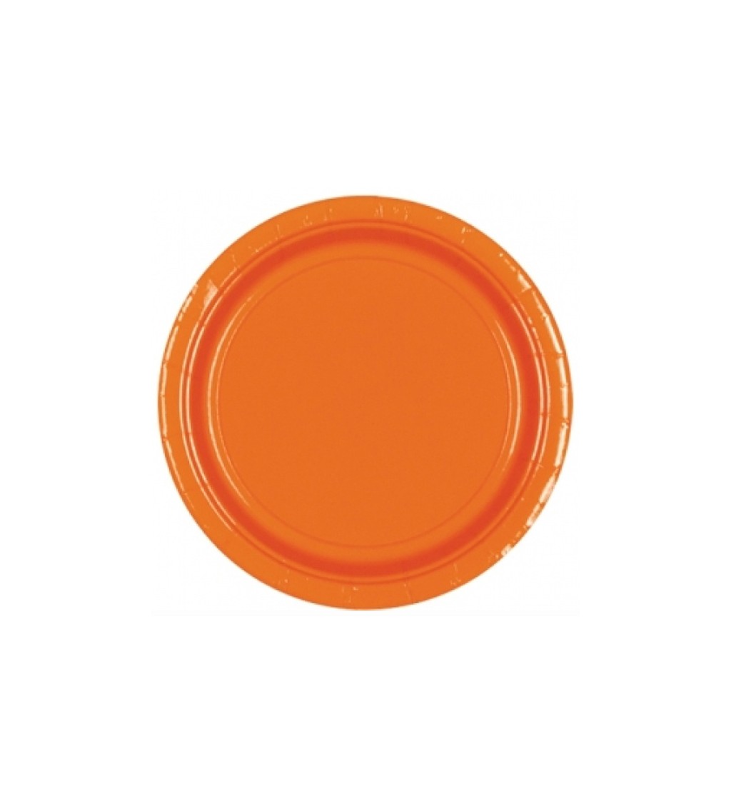 Papírové talířky - oranžové