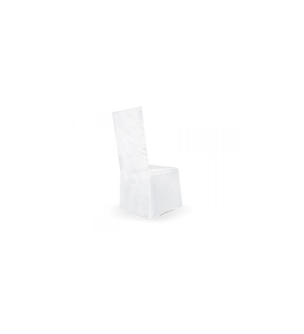 Saténový potah na židli - bílý