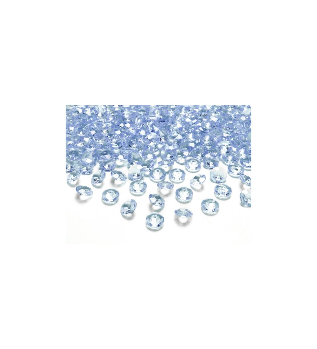 Světle modré diamanty - konfety