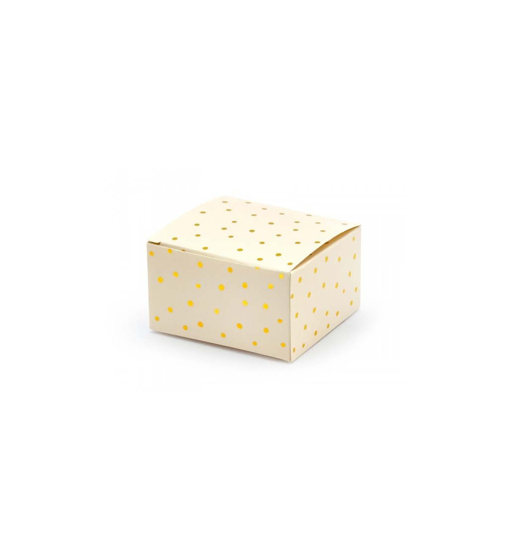 Krabička - zlaté puntíky