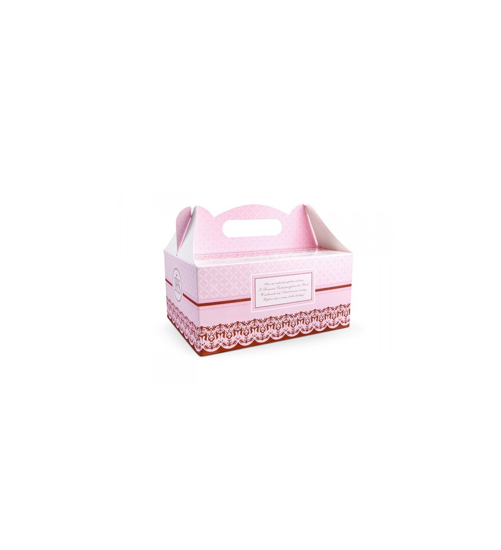 Svatební krabičky na koláče - růžové