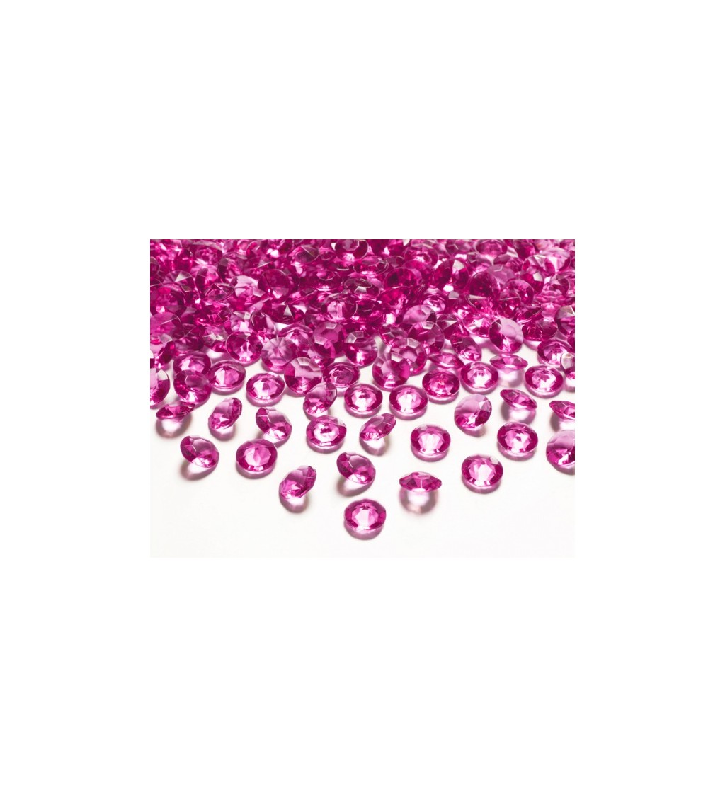 Tmavě růžové diamanty - konfety