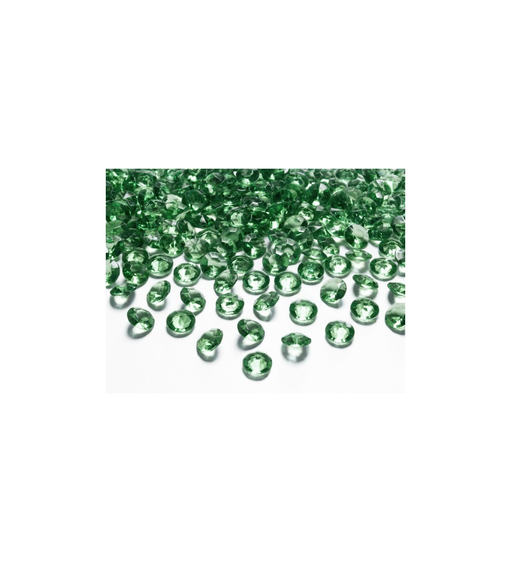 Zelené diamanty - konfety