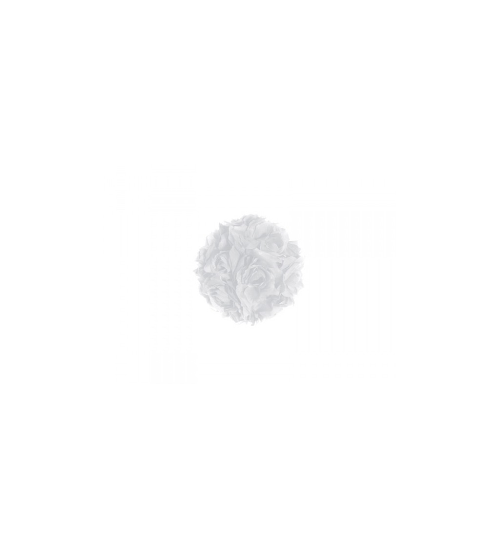 Květinová koule - bílá
