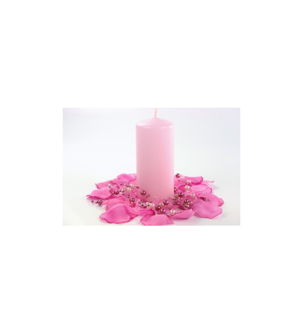 Matná svíčka - světle růžový válec