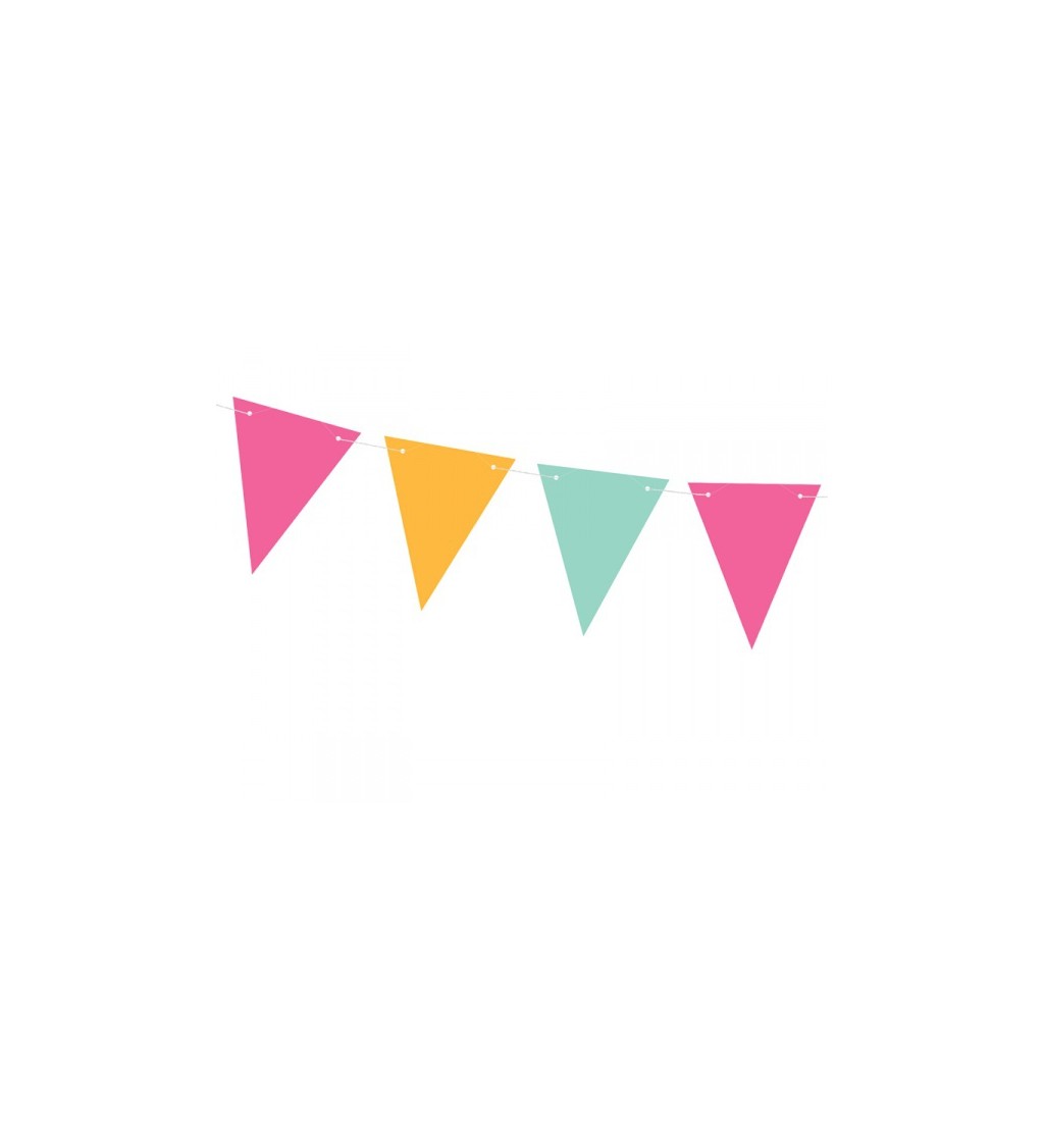 Girlanda - barevné trojúhelníky 