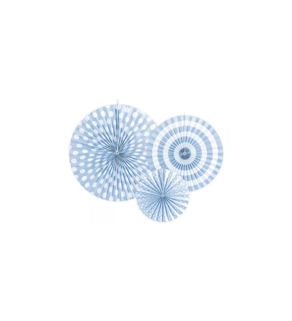 Dekorační rozety - modré vzory