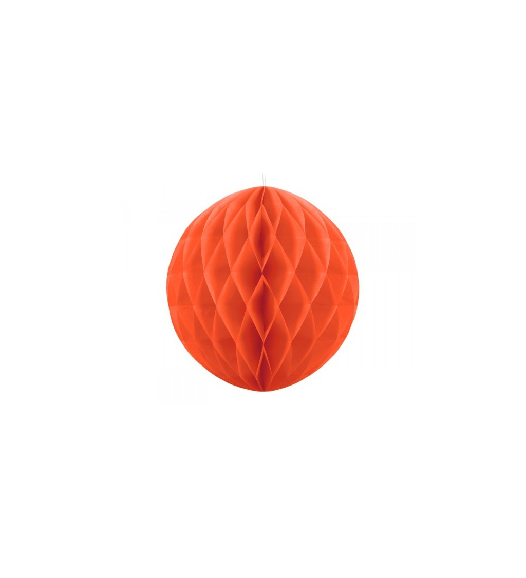 Papírová dekorační koule - oranžová (40)