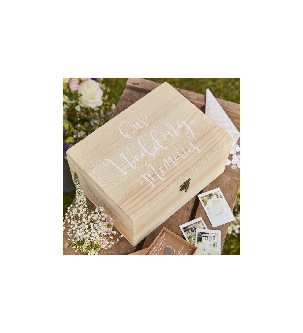 Dřevěná krabice - Our wedding memories