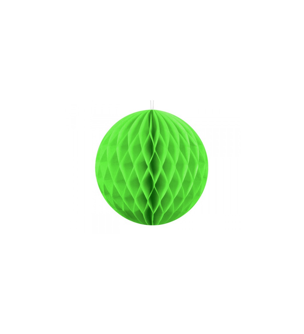 Papírová dekorační koule - zelená (40)