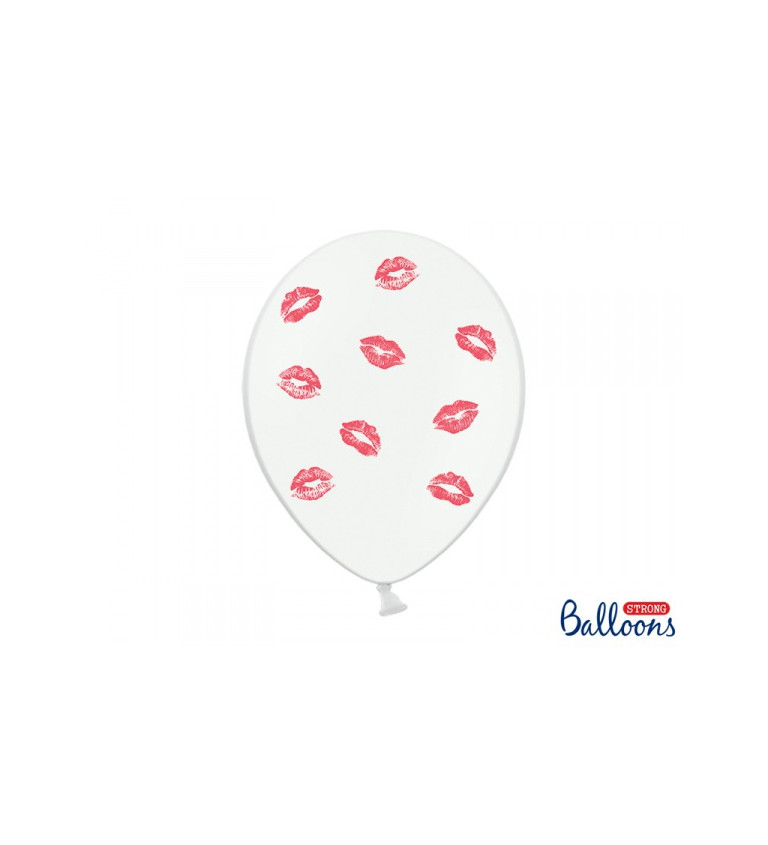 Bílý balónek - červená ústa