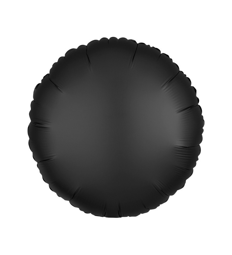 Černý fóliový balónek - kulatý