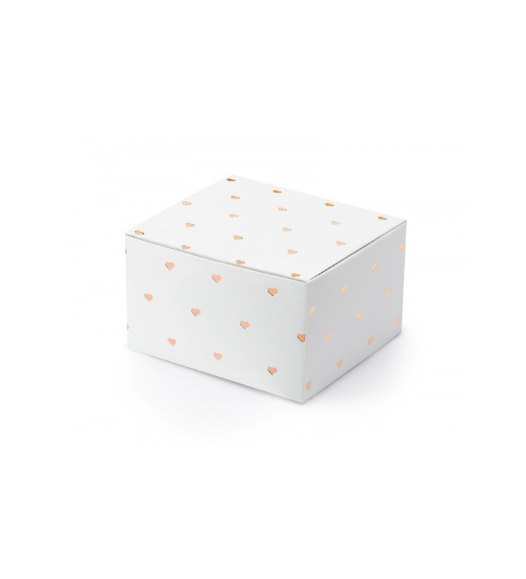 Bílá krabička - zlatá srdíčka II
