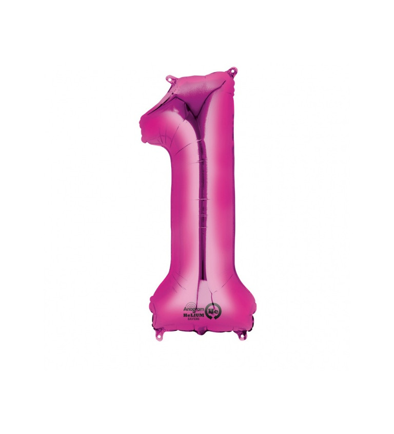 Fóliový balónek 1 - růžový